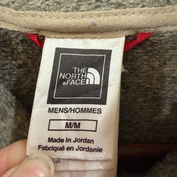 The North Face Men's Tsillan Full Zip Olive Green Fleece Jacket Sz M EUC - Picture 3 of 5